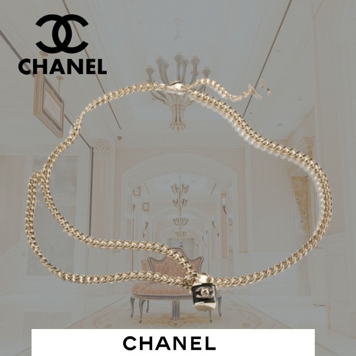 ≪25A★≫CHANEL 南京錠 ターンロックロゴ チェーンベルト