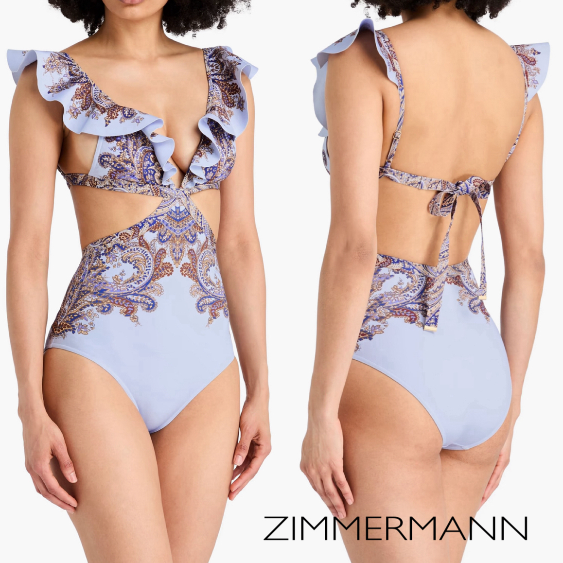 プリント柄★ラッフル★ワンピース水着★ ZIMMERMANN