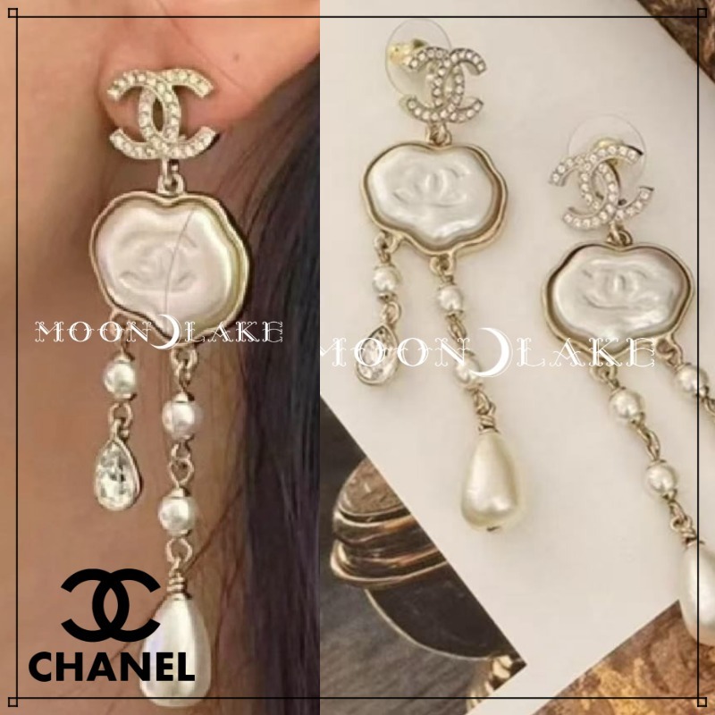 ≪25A★≫CHANEL ピアス 華やか パール 揺れる
