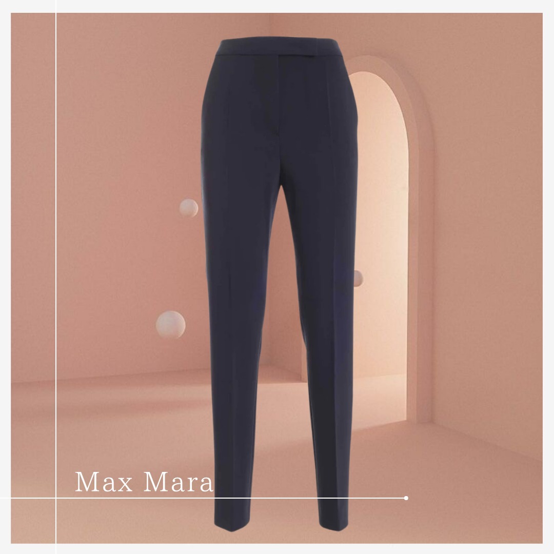 洗練大人パンツ【Max Mara】タキシードキャディシガレットパンツ