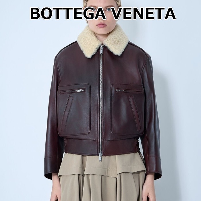 ★SALE★【送料関税無料】BOTTEGA VENETA レザー ブルゾン