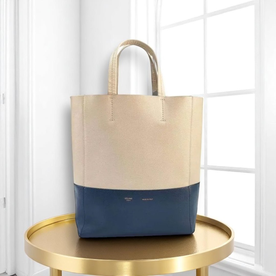 VINTAGE●CELINE●スモールバーティカルカバ グレイン バッグ