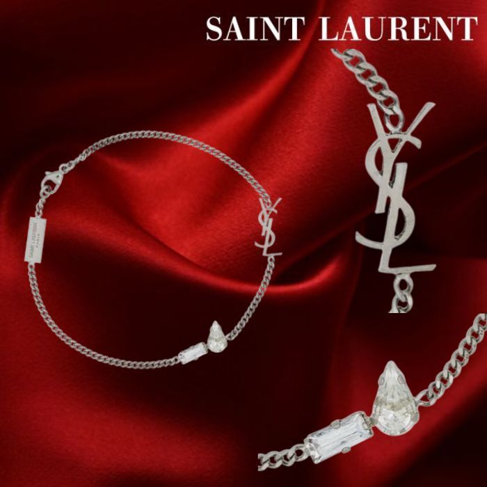 SAINT LAURENT◎シルバーアクセ メタル チャームブレスレット