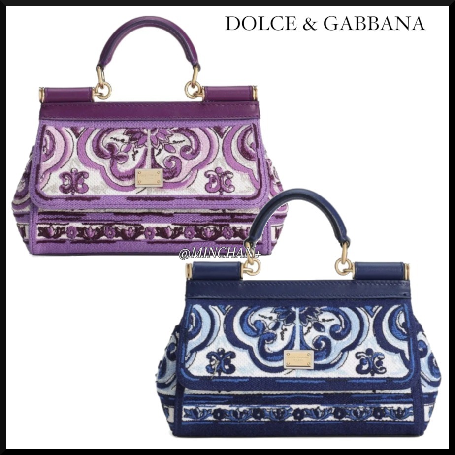 関税込み【DOLCE&GABBANA】ミニ シチリア マヨリカ ハンドバッグ