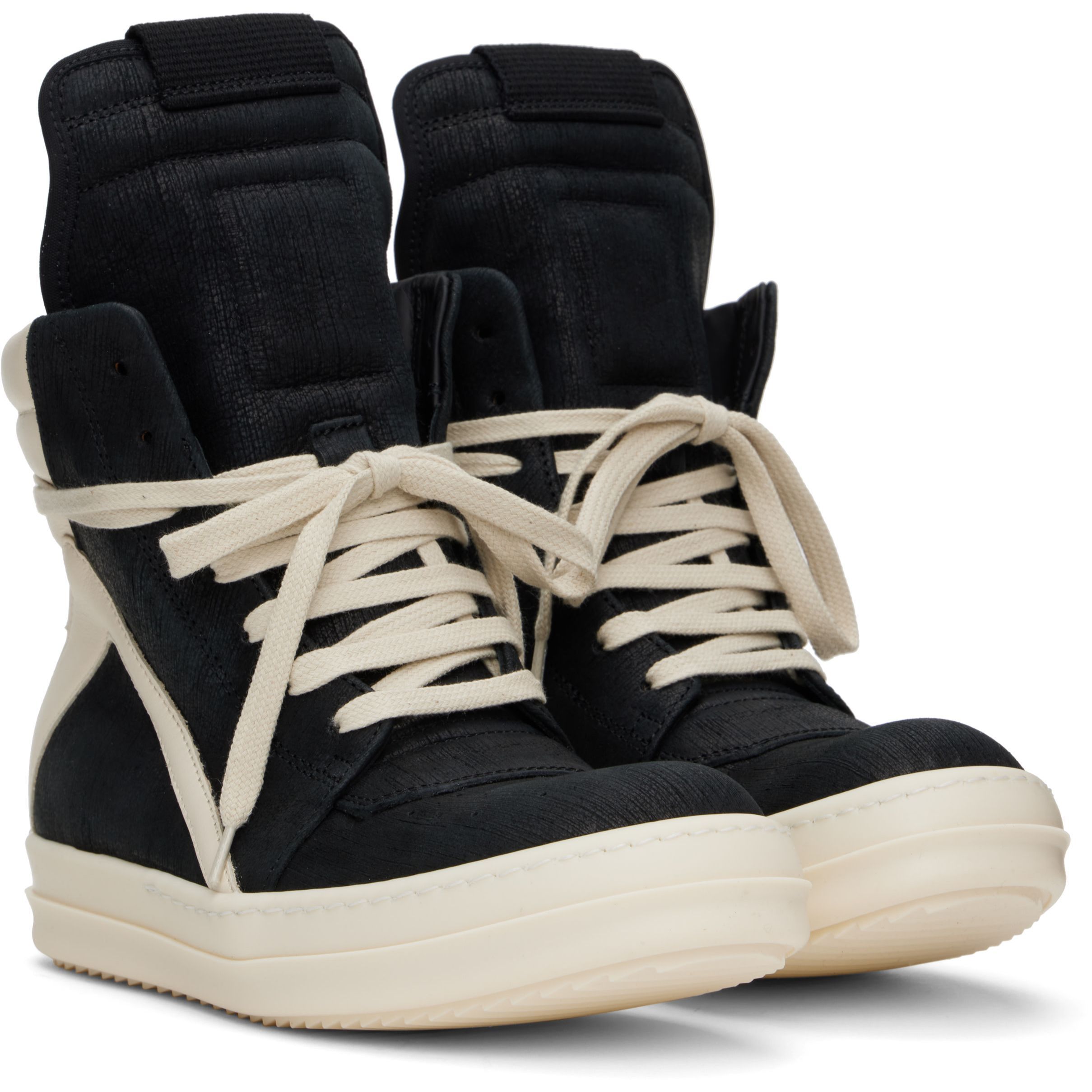 【正規品】Rick Owens ブラック Hollywood Geobasket スニーカー