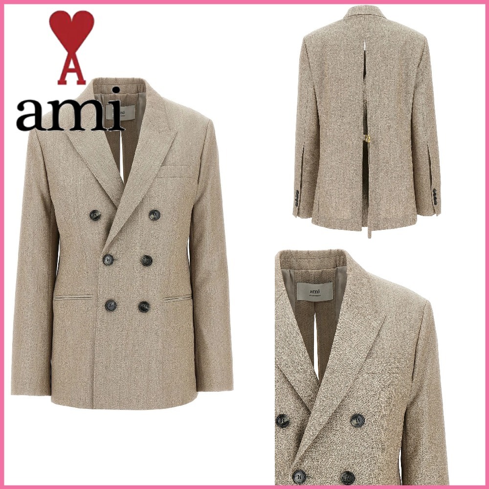 SALE【AMI】ダブルブレスト スプリット ブレザー
