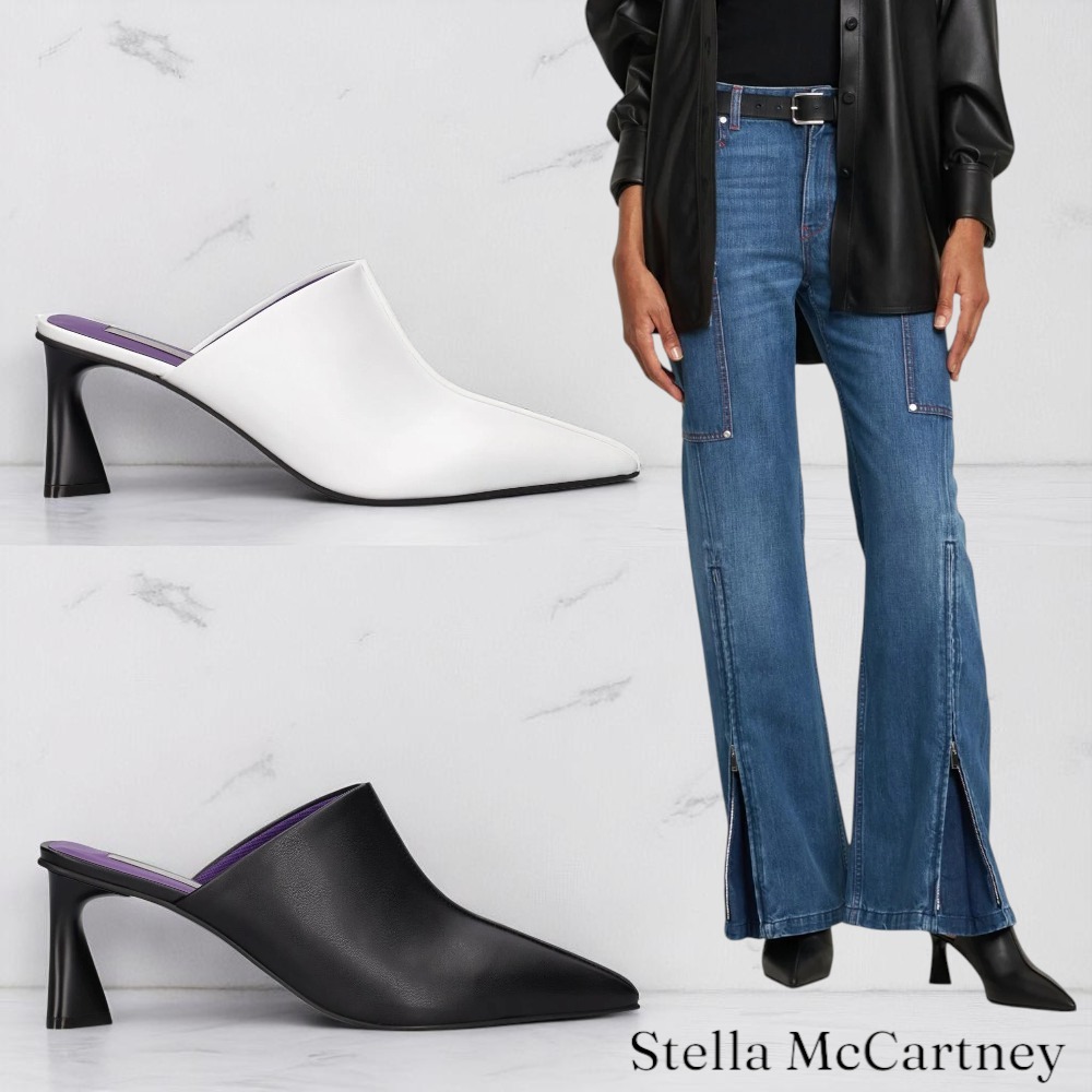 関税込☆Stella McCartney☆Elsa 人工レザーミュール 70mm☆478