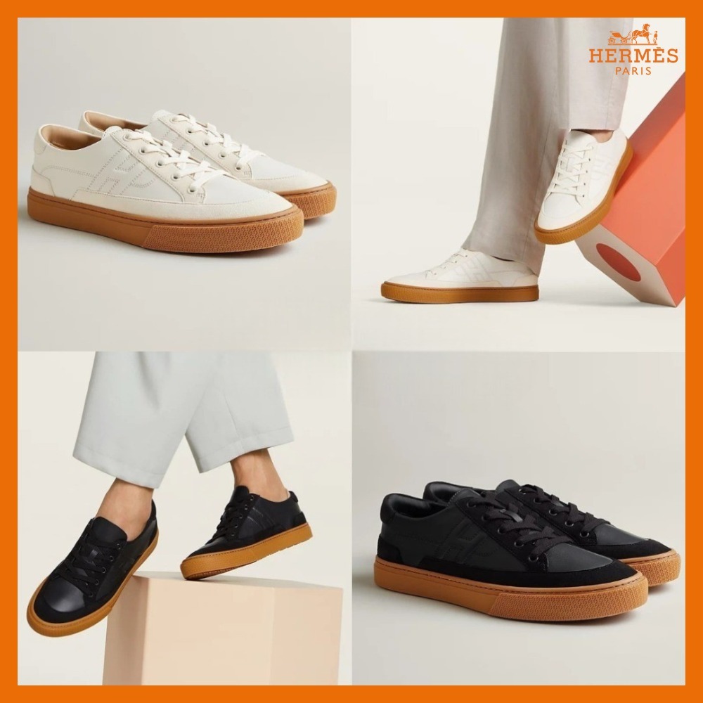 洗練された足元に♪【HERMES】 Deep ディープ レザースニーカー