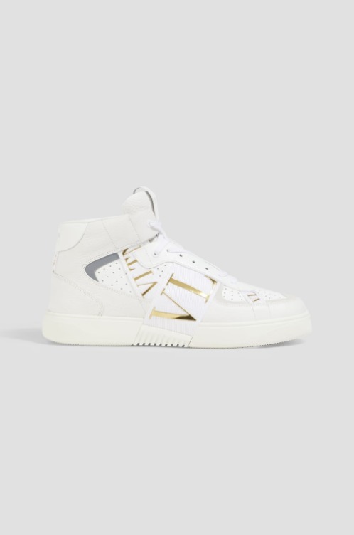 VALENTINO VL7N スムースペブル加工レザー ハイカットスニーカー
