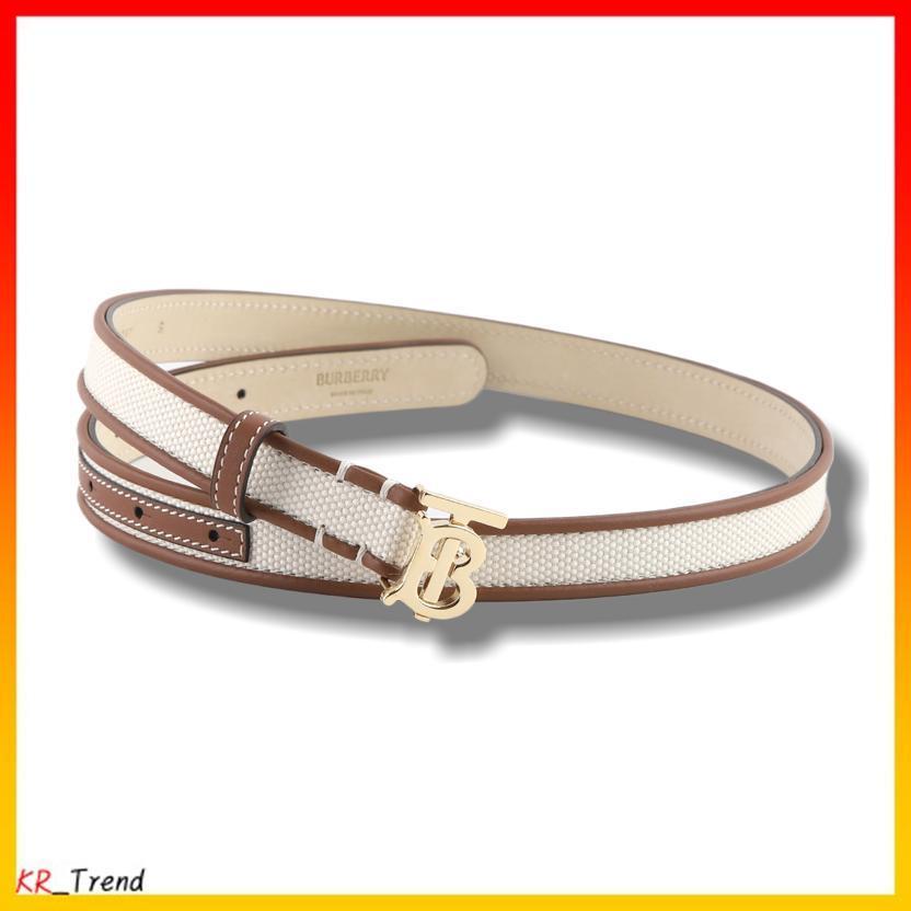 ★Burberry★キャンバス レザー TB ベルト