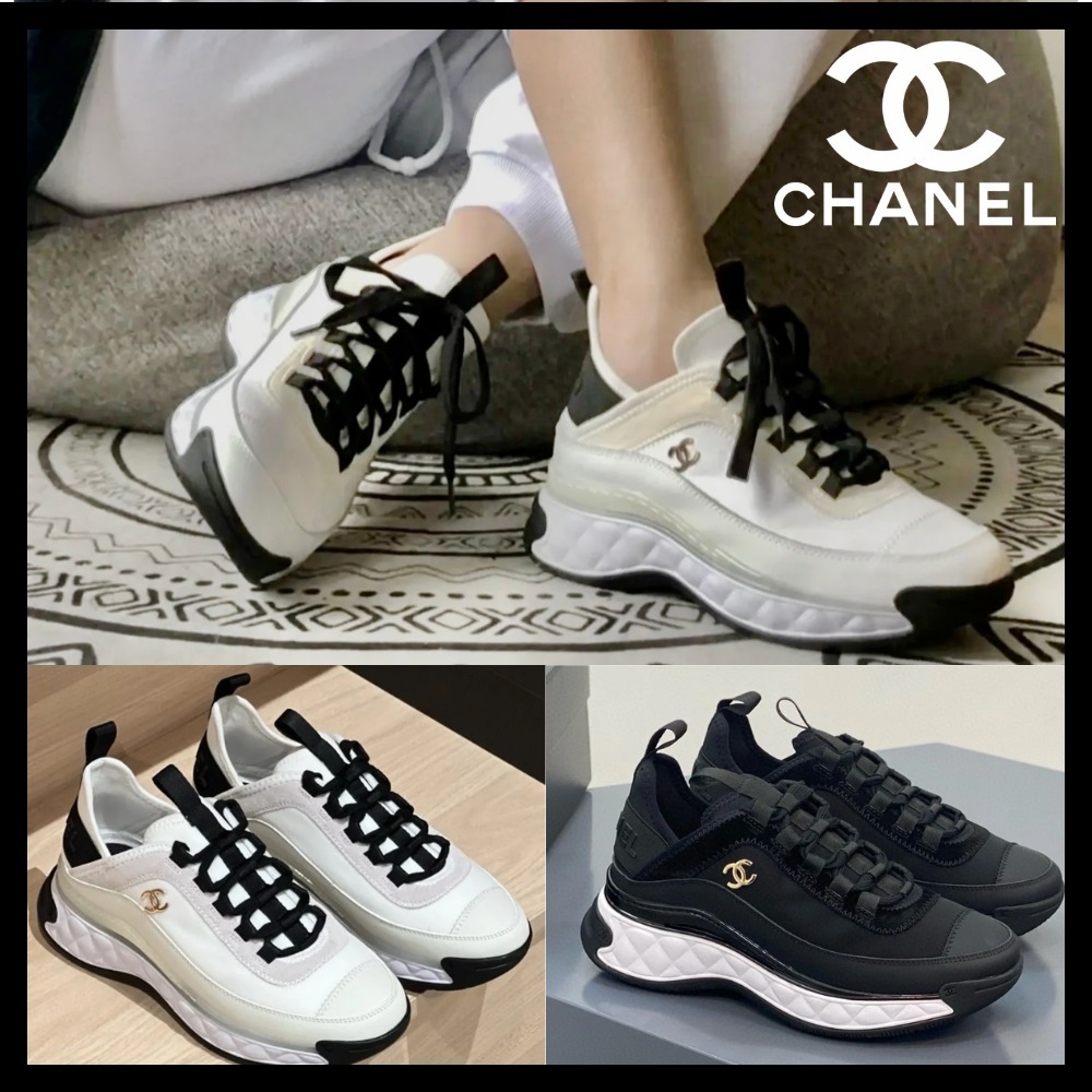 【希少◎】CHANEL シャネル CCロゴ 厚底 スニーカー