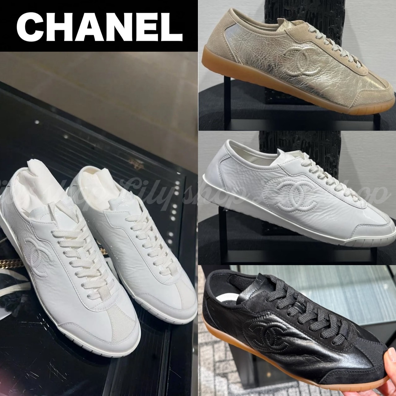 洗練レザーで魅せる足元【CHANEL】スニーカー