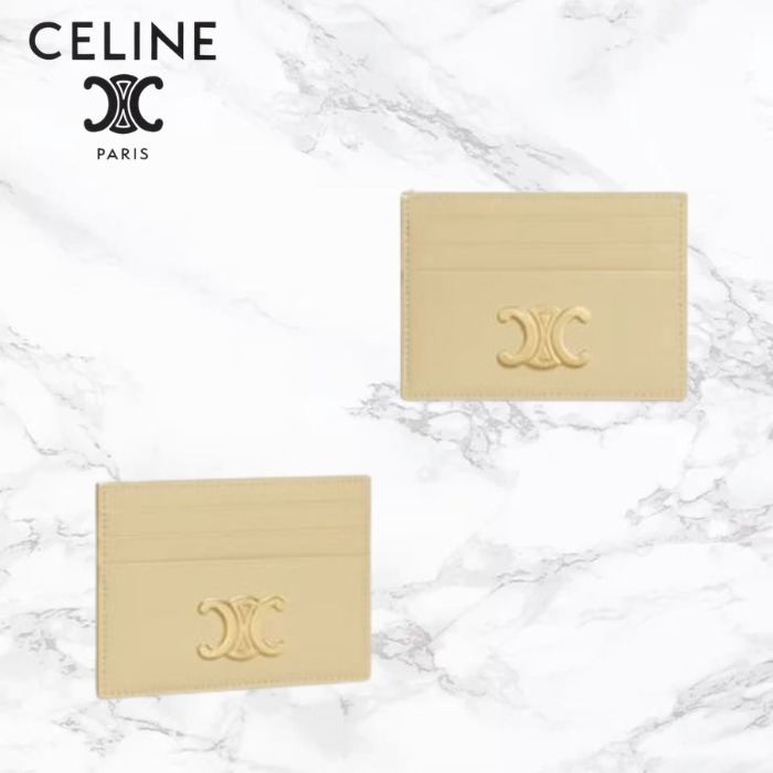 【人気商品】CELINE トリオンフ カードホルダー Yelow