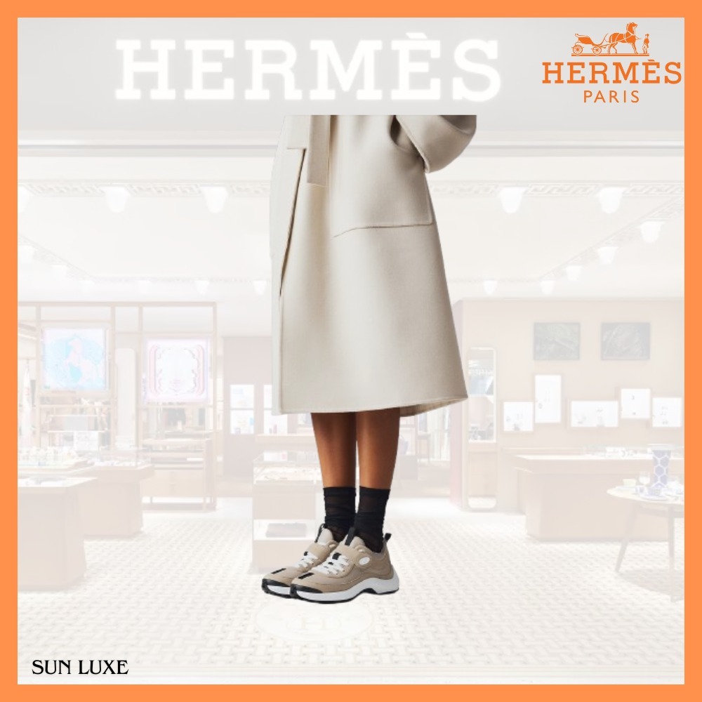 【超軽量で履き心地抜群☆】HERMES スニーカー Loop ベージュ