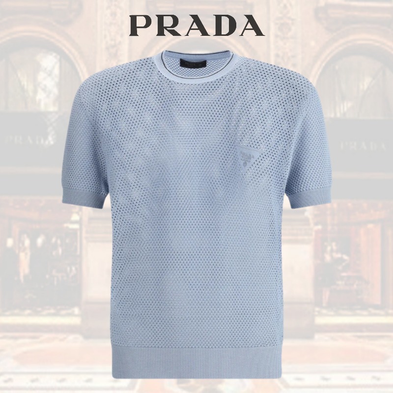 VIPSALE【PRADA】レースアップTシャツ