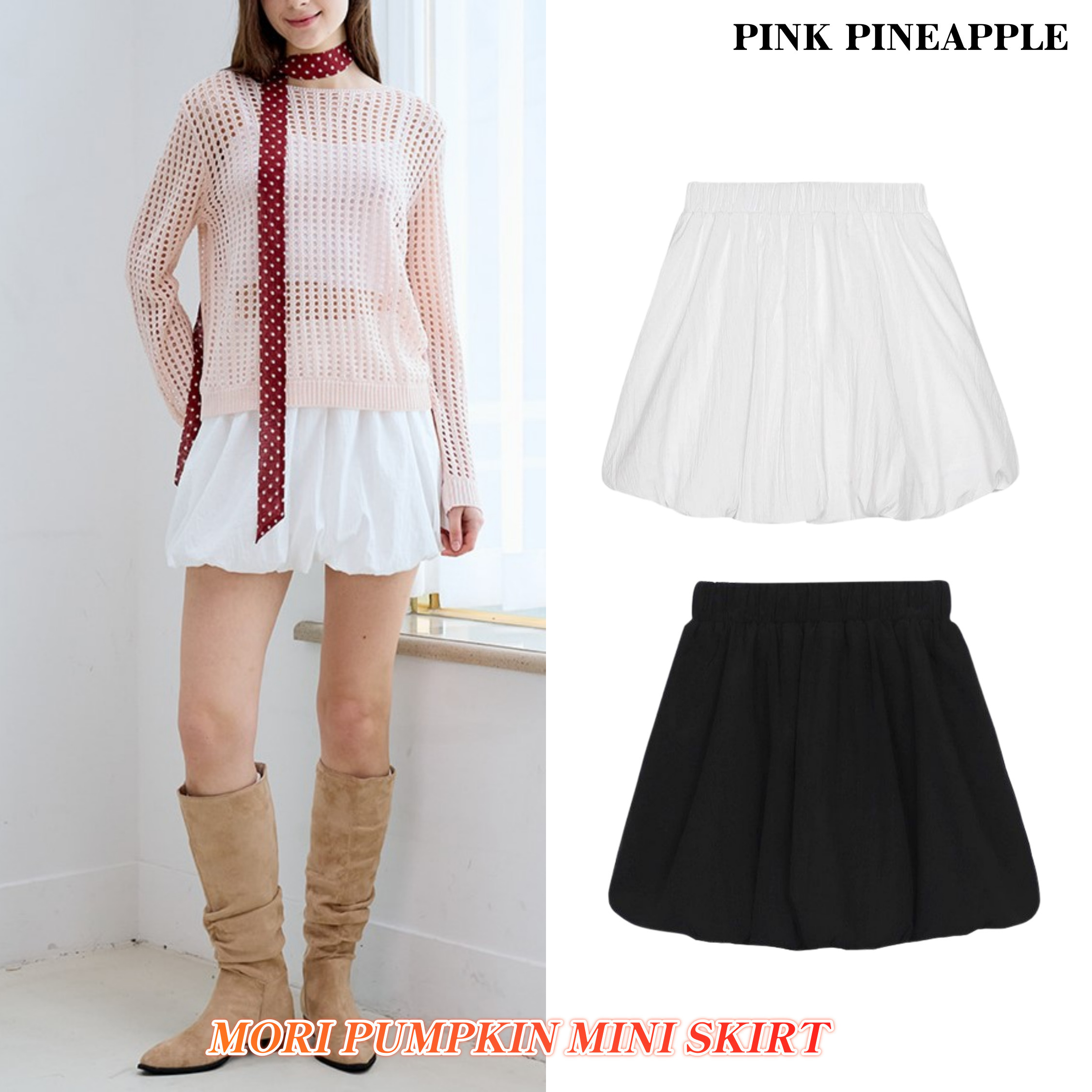 ★PINK PINEAPPLE★韓国人気★MORI PUMPKIN MINI SKIRT★夏旅行