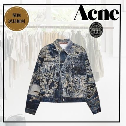 アクネストゥディオス モノグラムデニムジャケット ネイビー Acne Studios(アクネストゥディオス) デニムジャケット(メンズ