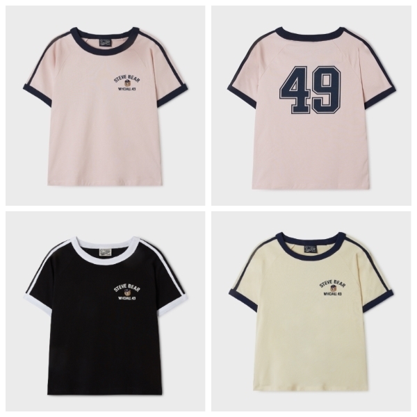 【WHO.A.U】Steve Track Line Ringer T-shirt[B]