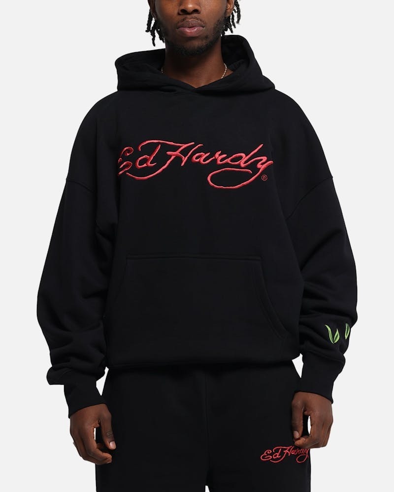 Ed Hardy エドハーディー パーカー フーディ 黒 ブラック