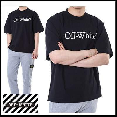 (オフホワイト) Big Bookish Skate Tシャツ OMAA120C99JER008