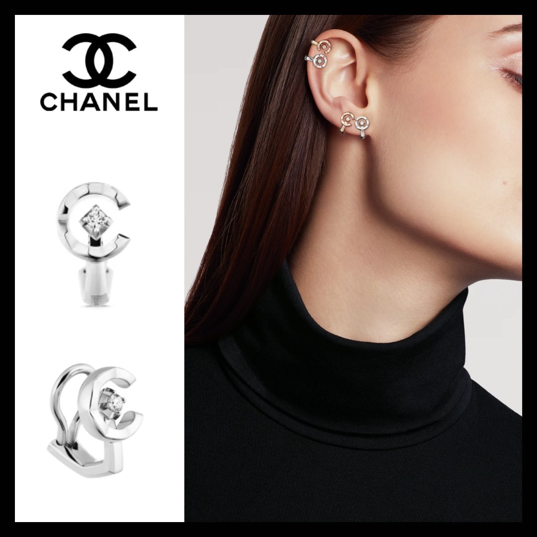 気品ある輝き♪【CHANEL】Coco Single Earring 18k White Gold