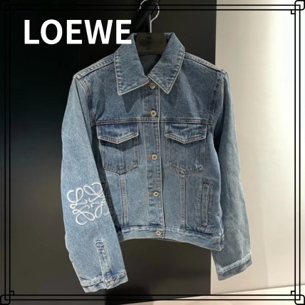 25FW VIP価格 肘部分ロゴが可愛い【LOEWE】デニム ジャケット