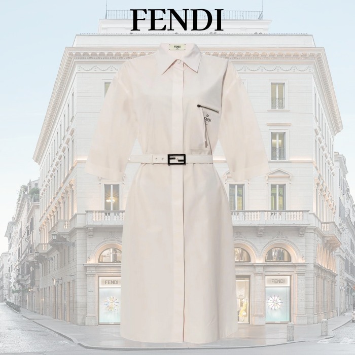 関税込★VIP価格【FENDI】オーバーサイズ シャツドレス