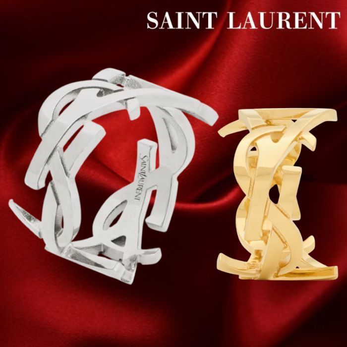 SAINT LAURENT◎シルバーアクセ ロゴモチーフ スカーフリング