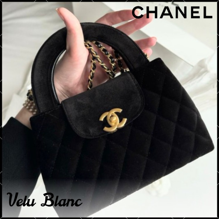 【CHANEL】シャネルケリー ミニ ベルベット素材 ハンドバッグ
