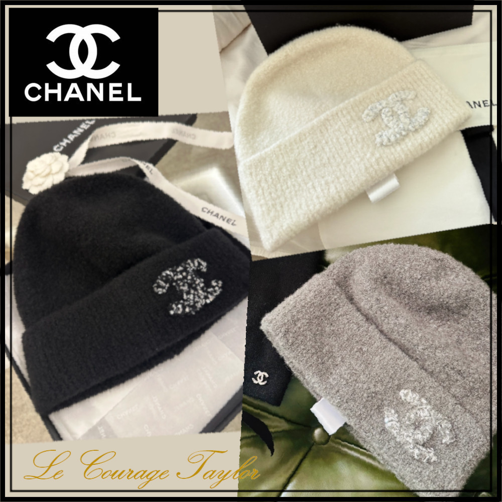 シンプルで上質♪可愛いCCロゴ【CHANEL】ニットキャップ