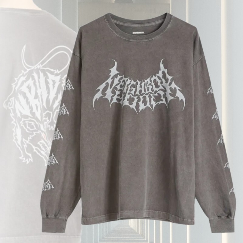 【NEIGHBORHOOD】ピグメントダイ Tシャツ 長袖 グラフィック