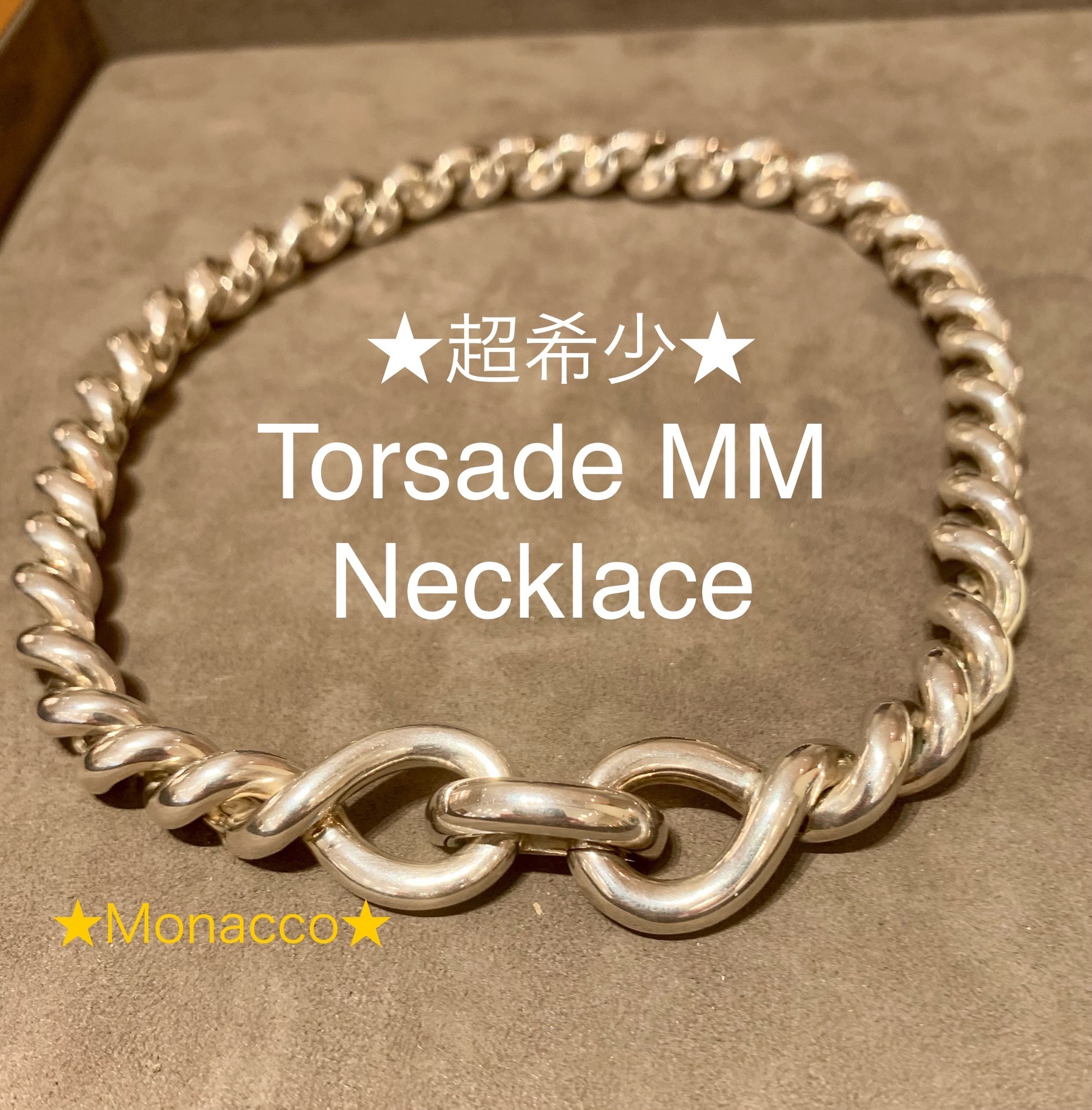 【激レア】HERMES トルサード ネックレス シルバー Torsade MM