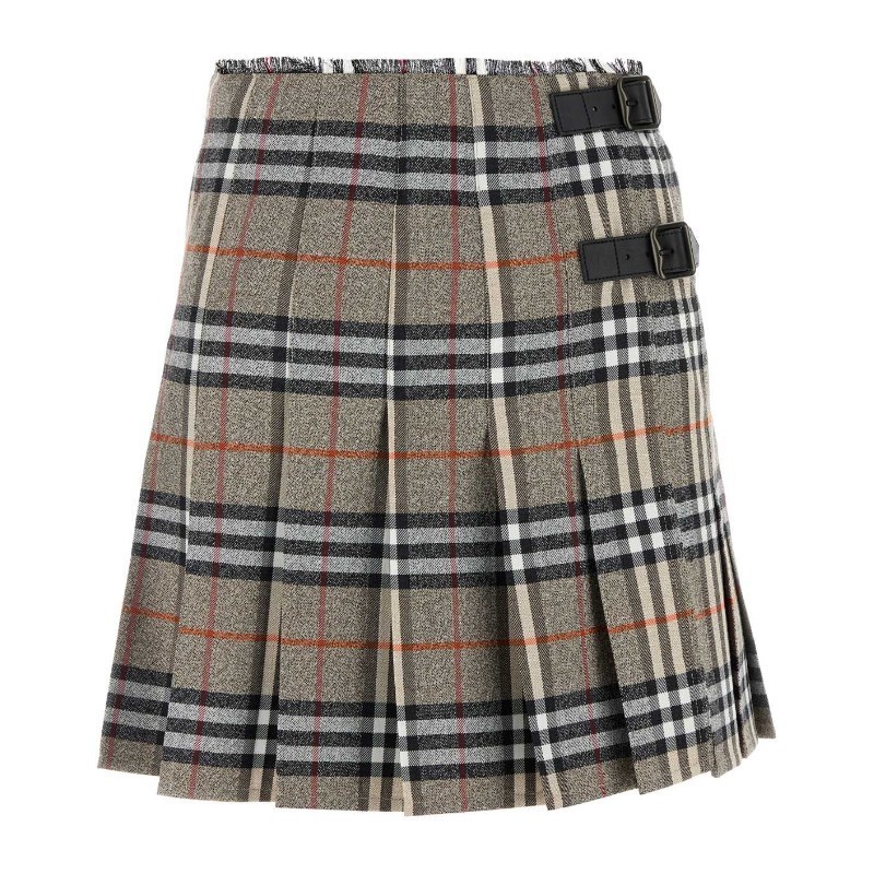 ミニスカート Burberry FW25 Embroidered wool skirt (8113042 C3142)