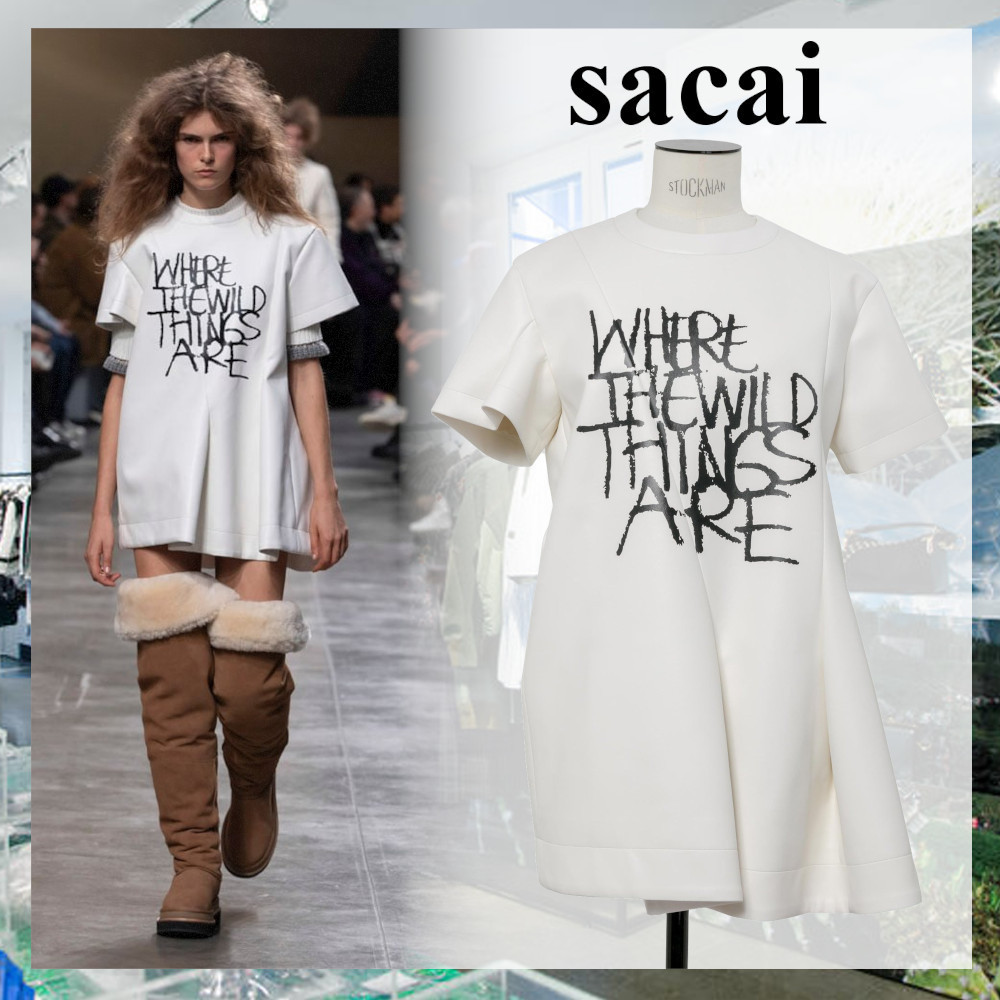 国内発【sacai】WHERE THE WILD THINGS ARE Faux Leather Dress