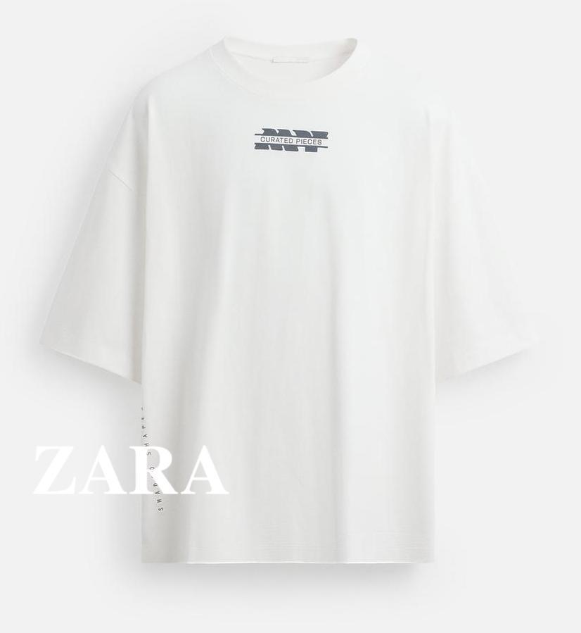 ★ドイツ発*ZARA*新作*CONTRAST プリントTシャツ/CP★