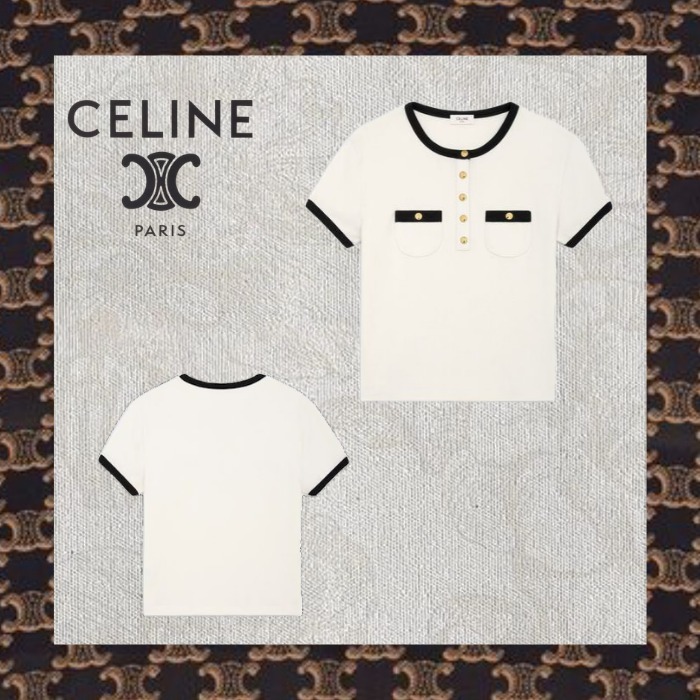 セリーヌ コットンTシャツ t-shirt in cotton