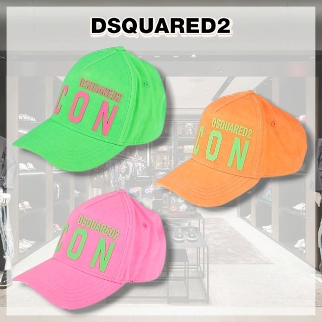 D SQUARED2* ディースクエアード ロゴ ツイル キャップ 帽子