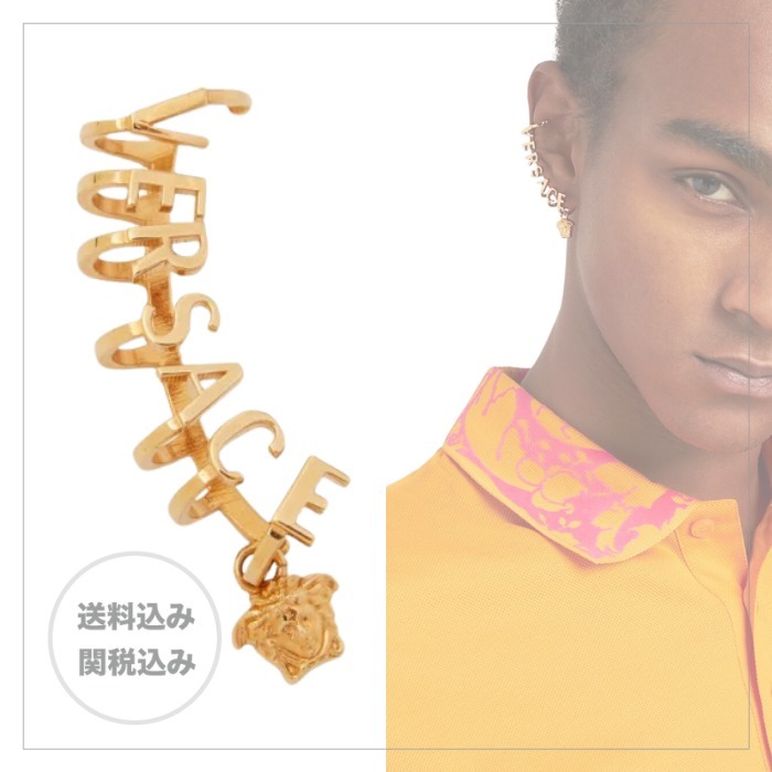 【VERSACE】右耳用 メデューサ レタリングロゴ イヤーカフ