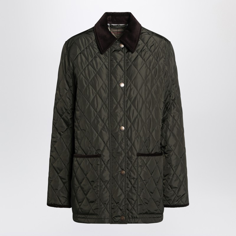 【関税&送料込】Burberry Dark Green Quilted Country Jacket