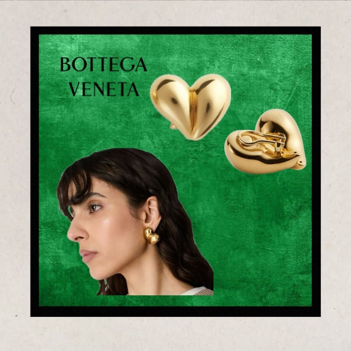 25ss Bottega Venetaドロップハート イヤリング 838156VAHU08120
