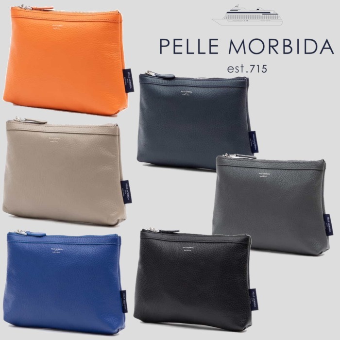 別注**PELLE MORBIDA**限定レザージップポーチ