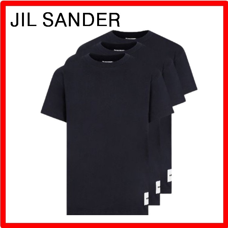 ★韓国の人気★【Jil Sander】★ロゴ コットン 半袖 Tシャツ★