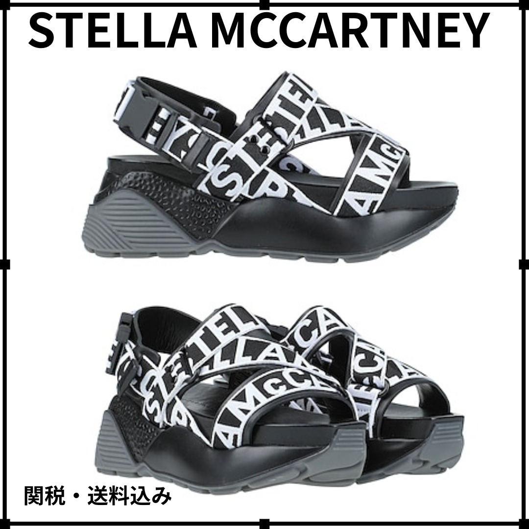 関税*送料込★STELLA MCCARTNEY★ ロゴデザイン 厚底サンダル
