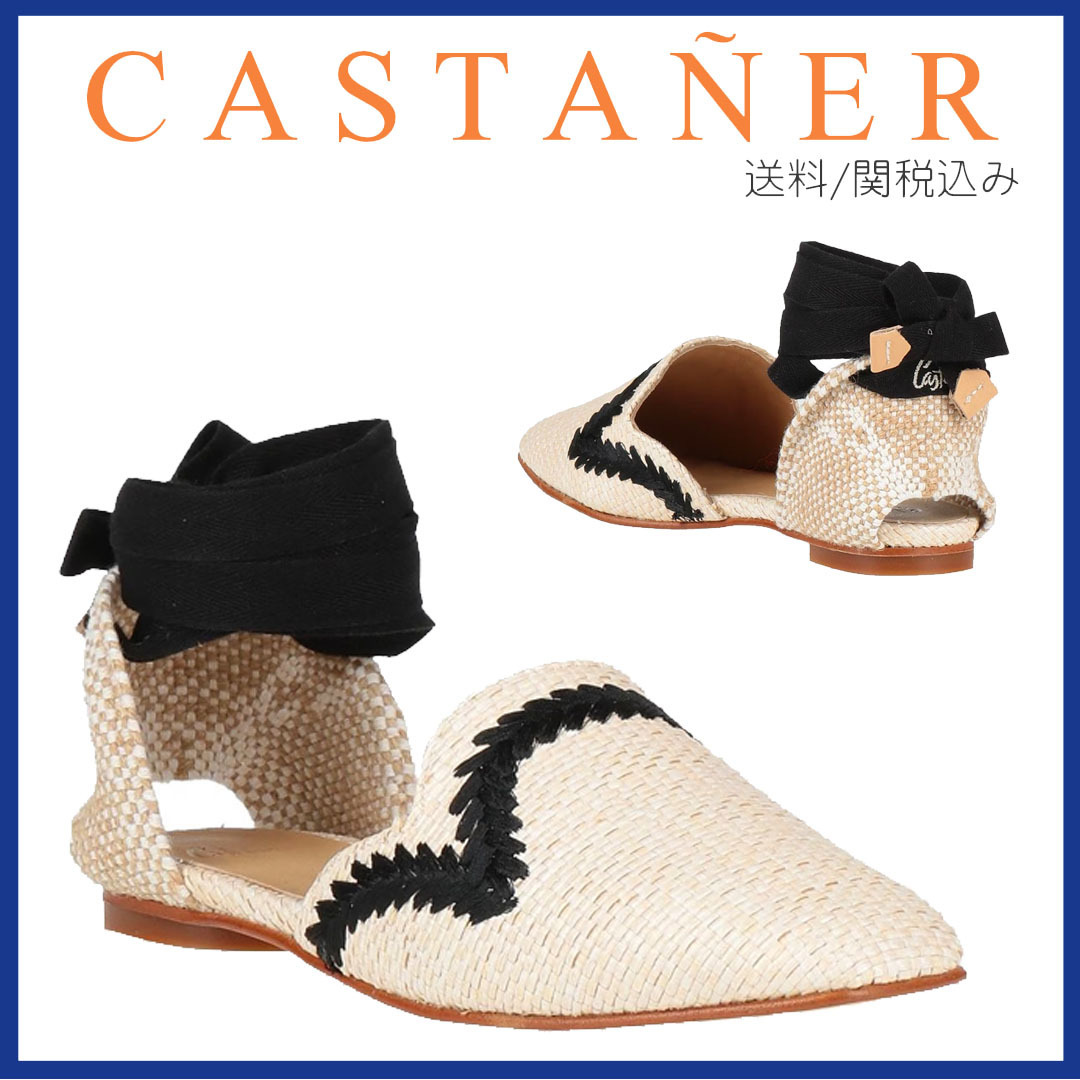 送料・関税無料【CASTANER】エスパドリーユ フラット リボン
