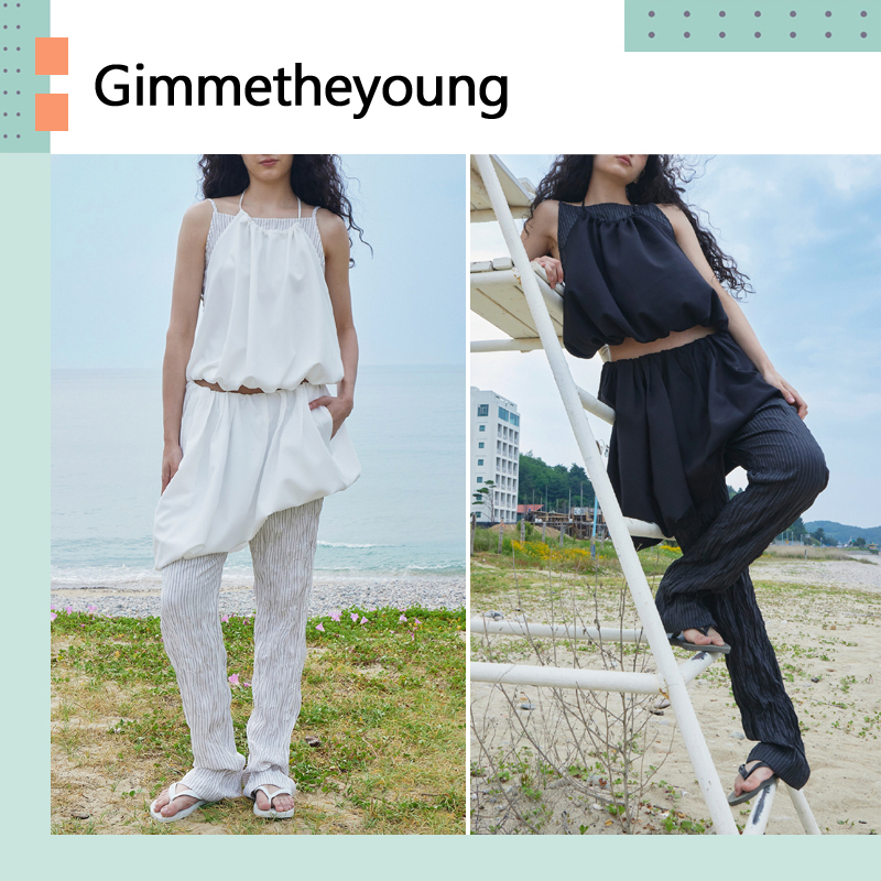 Gimmetheyoung ♥ G_PUFF DRAPE SKIRT PANTS/追跡付