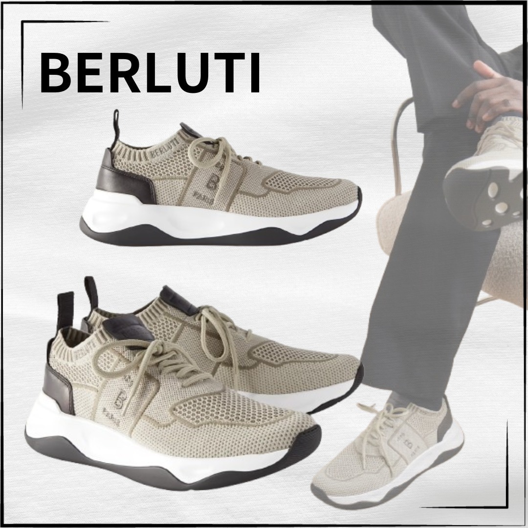 【BERLUTI】関税込☆シャドウ レザー メッシュスニーカー