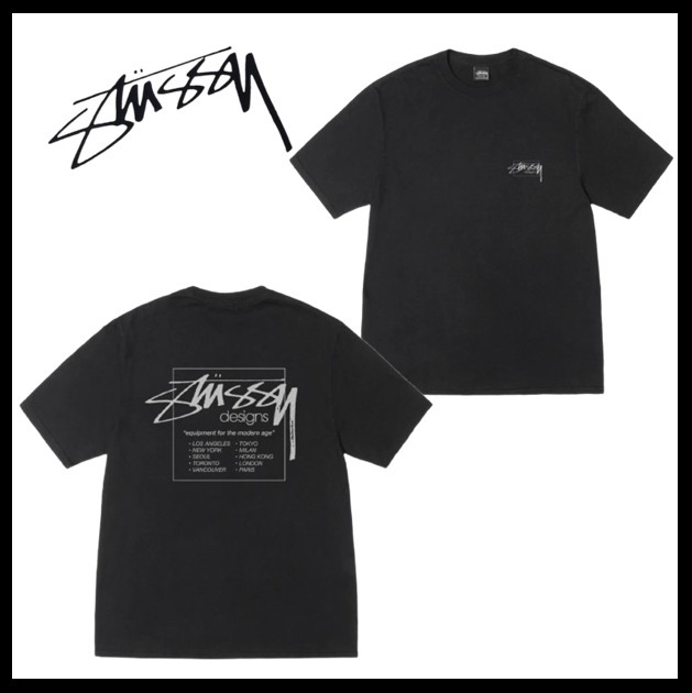 ★送料・関税込★Stussy★MODERN AGE TEE PIGMENT DYED★BLACK★