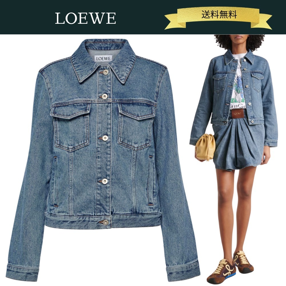 LOEWE デニム アナグラムカットアウト ジャケット
