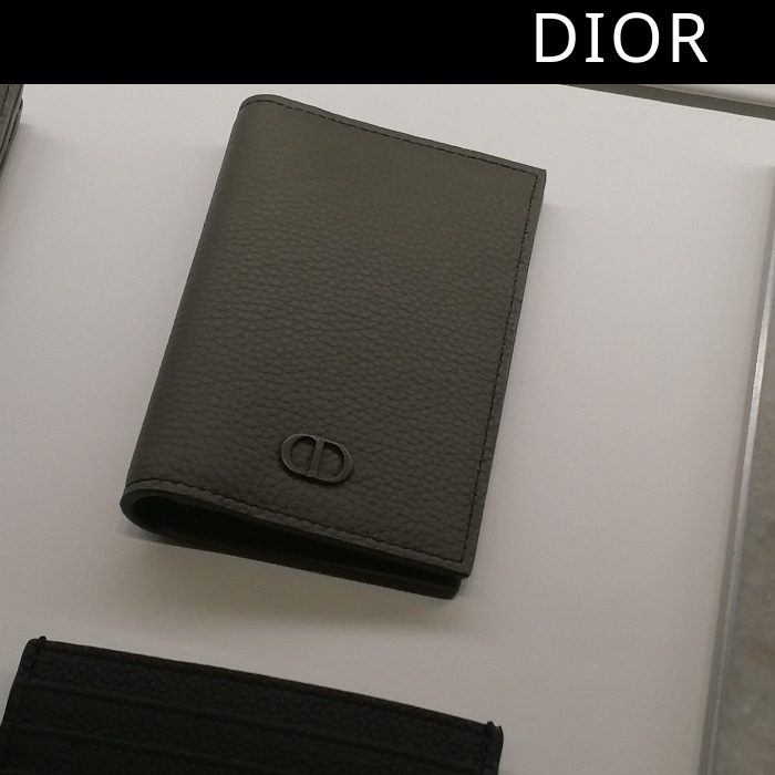 DIOR ディオール カードケース 名刺入れ 黒 カーキ ロゴ CD Icon