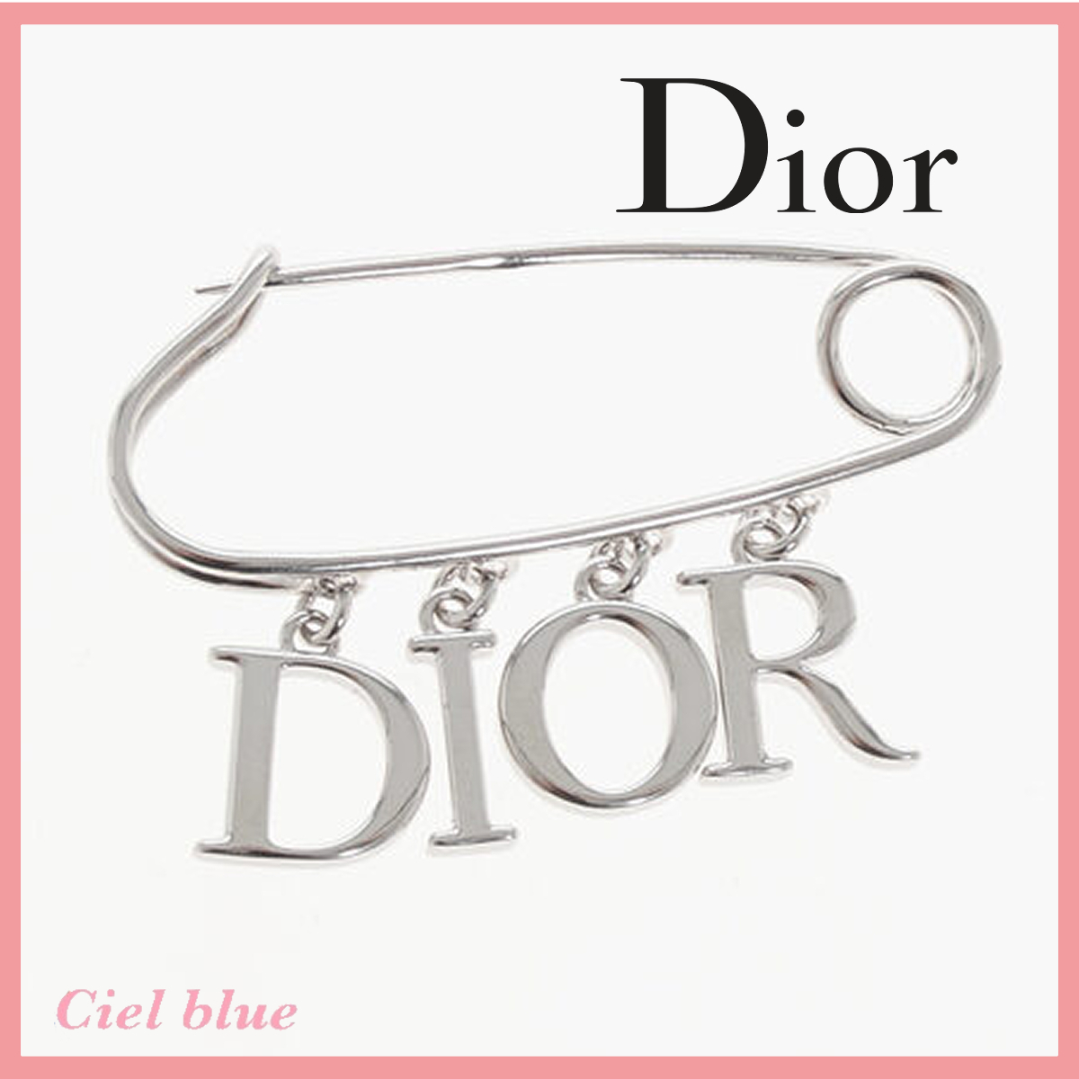 ♡関税送料込♡DIOR 真鍮プレーンレターブローチ